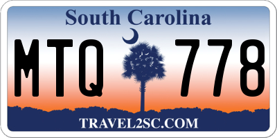 SC license plate MTQ778