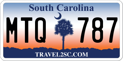 SC license plate MTQ787