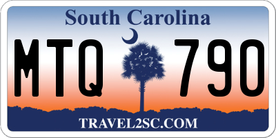 SC license plate MTQ790