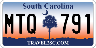 SC license plate MTQ791