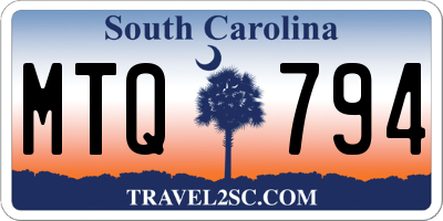 SC license plate MTQ794