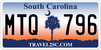 SC license plate MTQ796