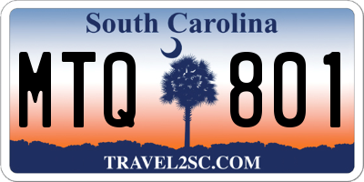 SC license plate MTQ801