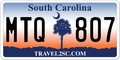 SC license plate MTQ807