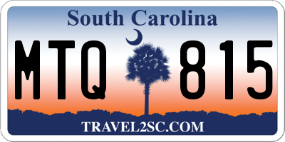 SC license plate MTQ815