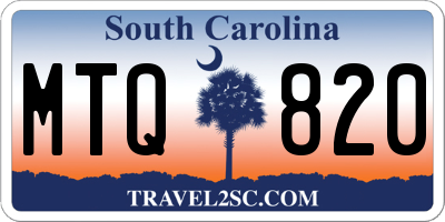 SC license plate MTQ820