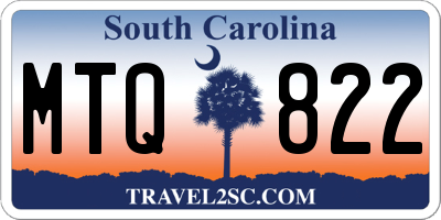 SC license plate MTQ822
