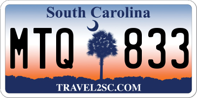 SC license plate MTQ833