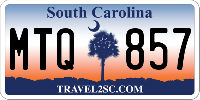 SC license plate MTQ857