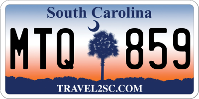 SC license plate MTQ859