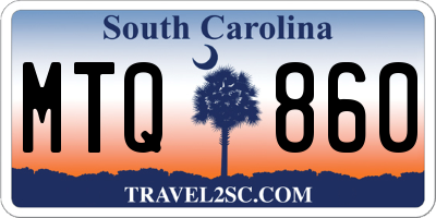 SC license plate MTQ860