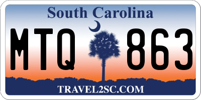 SC license plate MTQ863