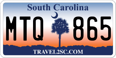 SC license plate MTQ865