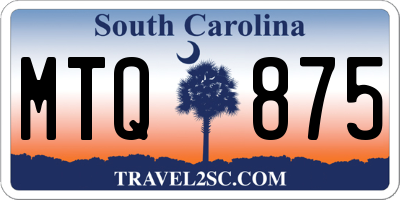 SC license plate MTQ875
