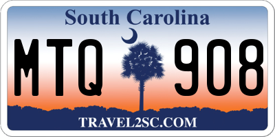 SC license plate MTQ908