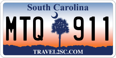 SC license plate MTQ911