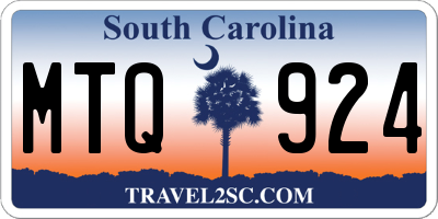 SC license plate MTQ924