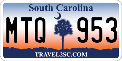 SC license plate MTQ953