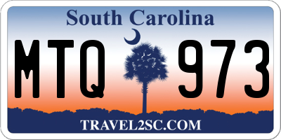 SC license plate MTQ973