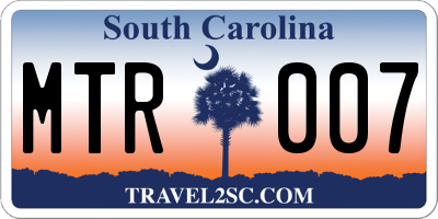 SC license plate MTR007