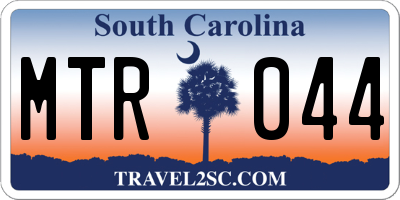 SC license plate MTR044