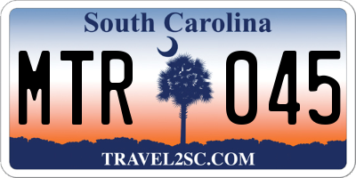 SC license plate MTR045