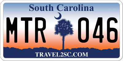 SC license plate MTR046