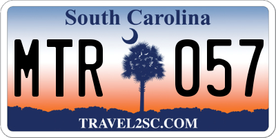 SC license plate MTR057