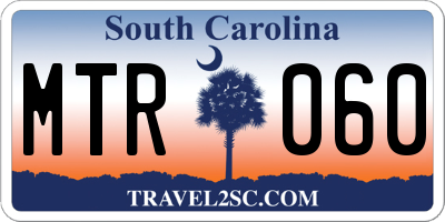 SC license plate MTR060