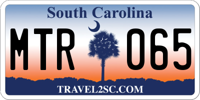 SC license plate MTR065