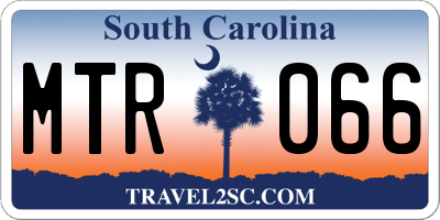 SC license plate MTR066
