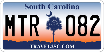 SC license plate MTR082