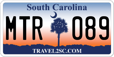 SC license plate MTR089