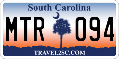 SC license plate MTR094