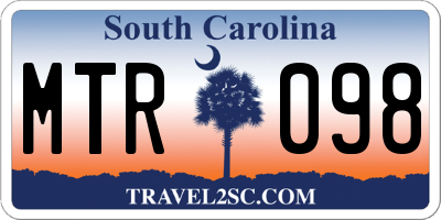 SC license plate MTR098