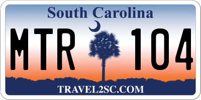 SC license plate MTR104