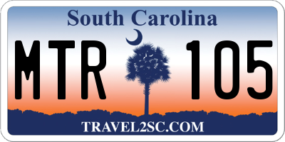 SC license plate MTR105