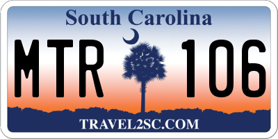 SC license plate MTR106