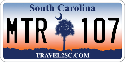 SC license plate MTR107
