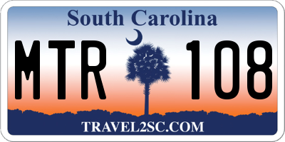 SC license plate MTR108