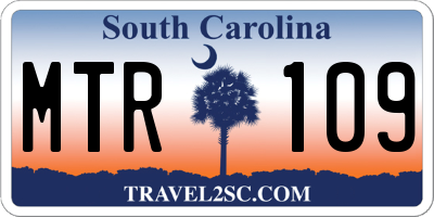 SC license plate MTR109