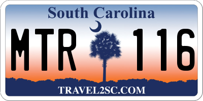 SC license plate MTR116