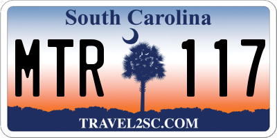 SC license plate MTR117