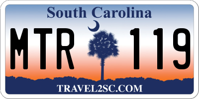 SC license plate MTR119
