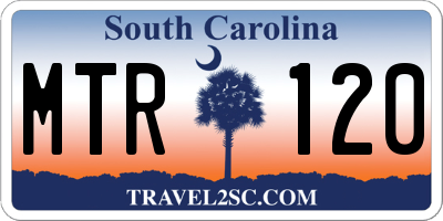 SC license plate MTR120