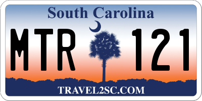 SC license plate MTR121