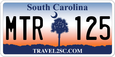SC license plate MTR125