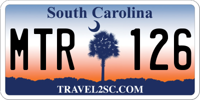 SC license plate MTR126