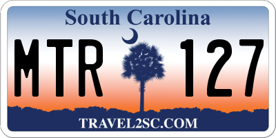 SC license plate MTR127