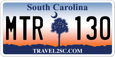 SC license plate MTR130